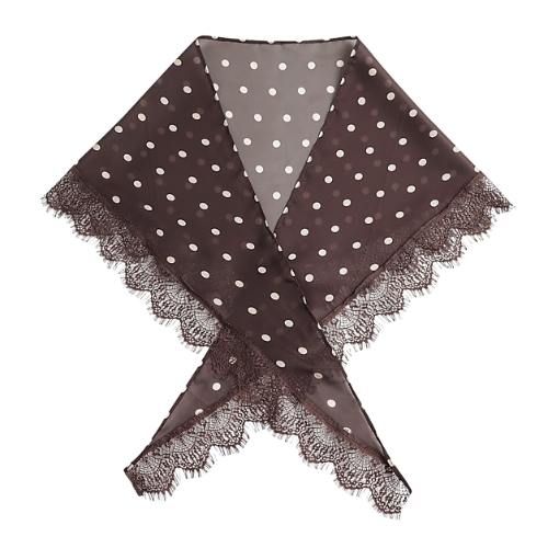 Abru Classic Polka Dot Lace Trim Scarf for Women