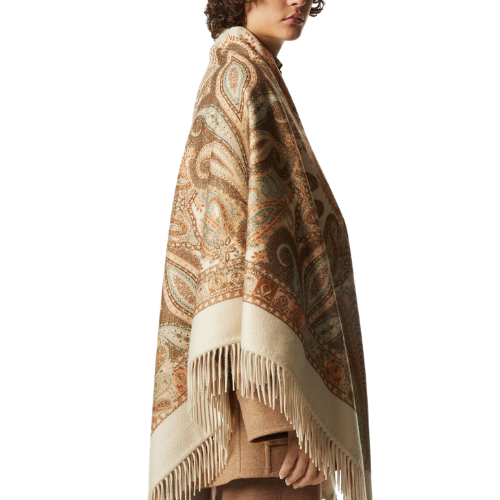Abru Classic Paisley Tassel Wrap Scarf for Women