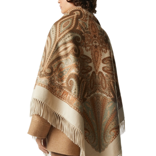 Abru Classic Paisley Tassel Wrap Scarf for Women