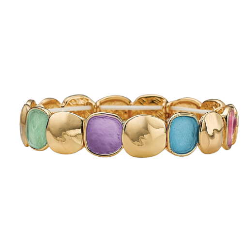 Abru Classic Pastel Stone Gold-Tone Bracelet